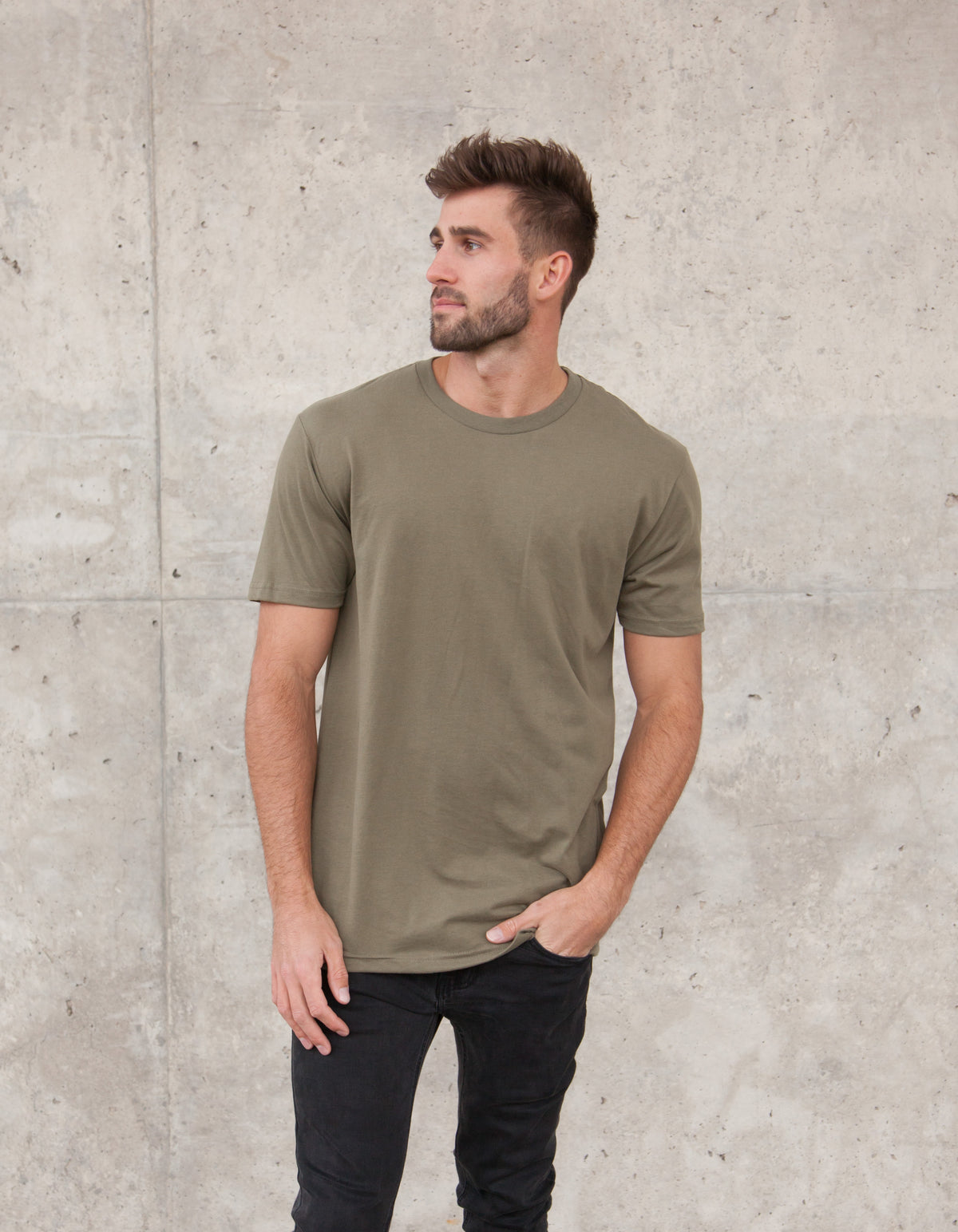 MAGO army green short sleeve T-shirt